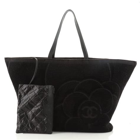 chanel terry cloth beach bag